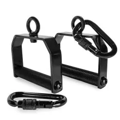 Strength Shop 360° Rotierende Griffe – Gerändelt Mit Schwerlast-Karabiner