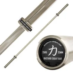 Strength Shop Bastard Squat Bar, 35mm/25kg – Vollständige Rändelung