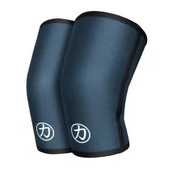 Strength Shop 7mm Inferno Neoprene Knee Sleeves, Blau-Grau – IPF Zertifiziert (Paar)