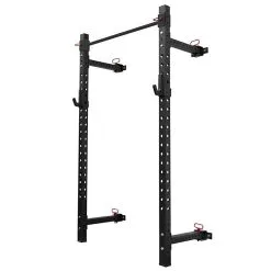 Strength Shop Riot Wandmontiertes Faltbares Rack - 2,32m Hoch, Schwarz