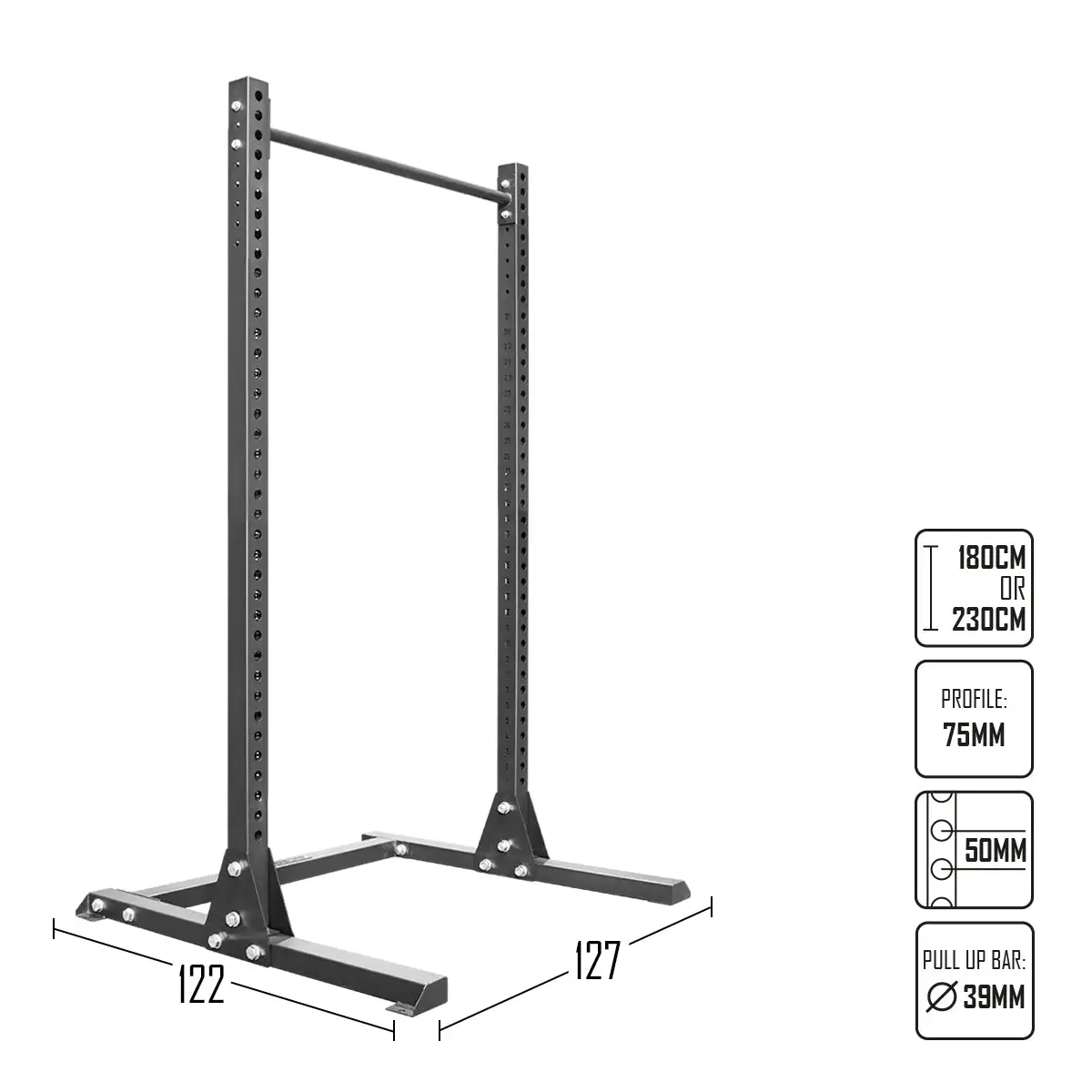 Strength Shop Riot Squat Ständer – 1,8m Oder 2,3m, Schwarz – Bild 3