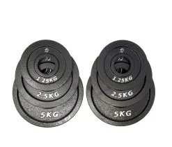 Strength Shop Riot Gusseisenscheiben-Set Kraftdreikampf - 2 X 5KG, 2 X 2.5KG, 2 X 1.25KG