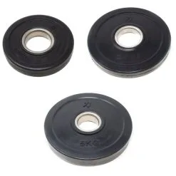 Strength Shop Gummierte Hantelscheiben – Schwarz 0,5-5kg