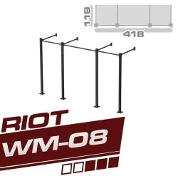 Strength Shop Riot WM-02 Doppel Cube Rig/Trainingsstation, 2.5 Meter, Für Die Wandmontage