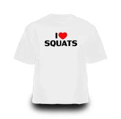 Strength Shop I <3 SQUATS T-Shirt, Weiß